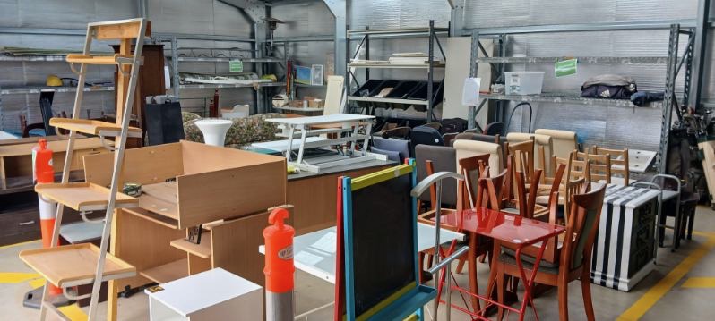 Desks, chairs, bedside tables,  book stand