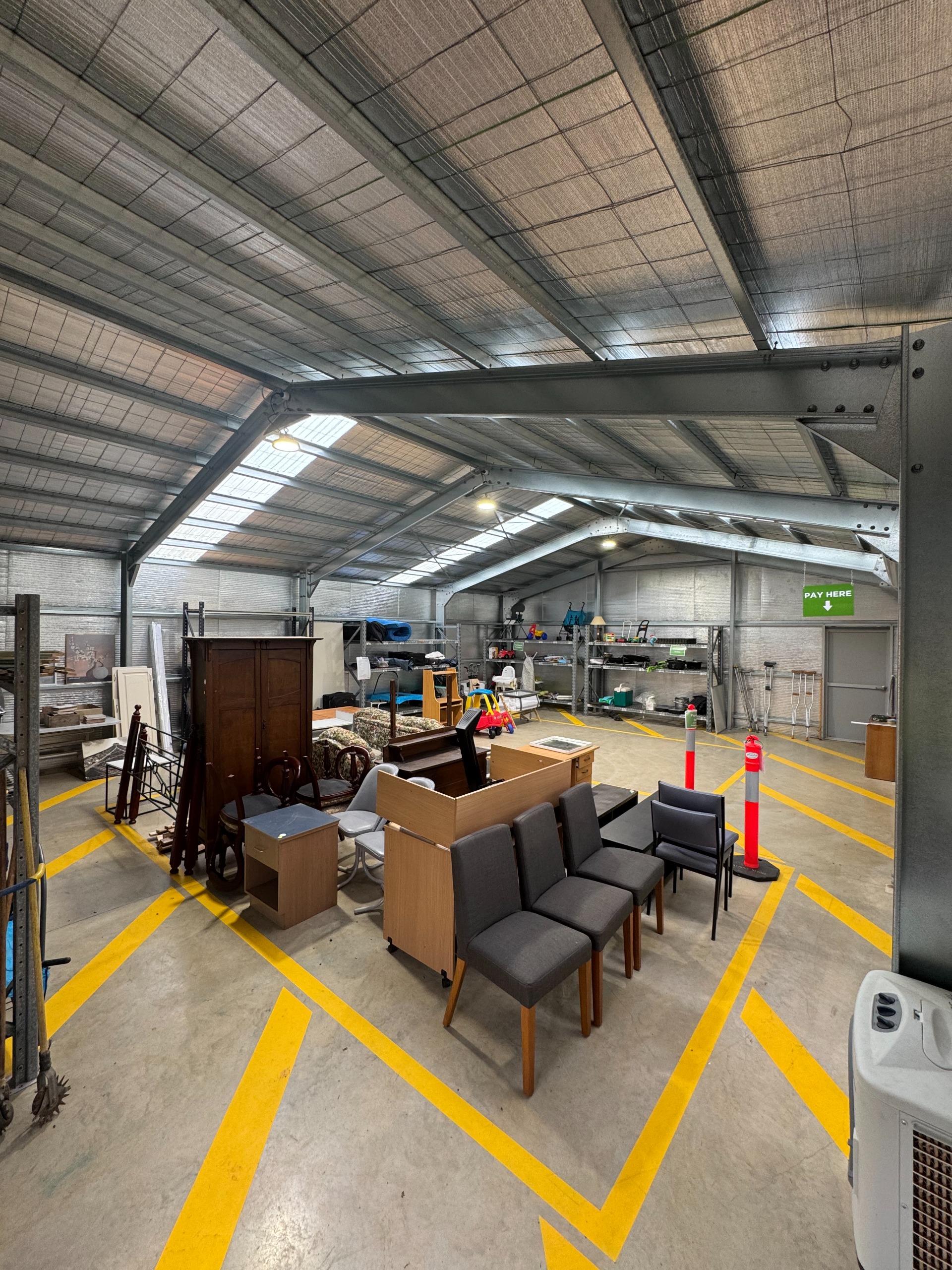 Wardrobe, tables, chairs, bed frame